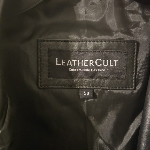 Leather Cult NWT Hand Made Womens Leather Jacket Size 50 - Picture 2 of 9